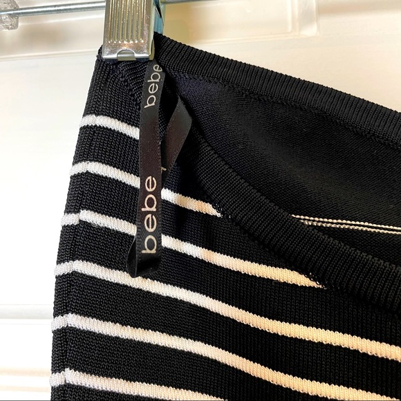 Bebe Strapless Bodycon Dress Black & White - S - Picture 5 of 7